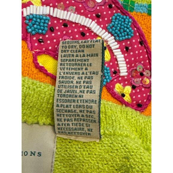 Design Options by Philip and Jane Gordon Small Beach Sweater W Beads & Sequins - Picture 15 of 15